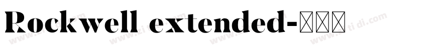 Rockwell extended字体转换